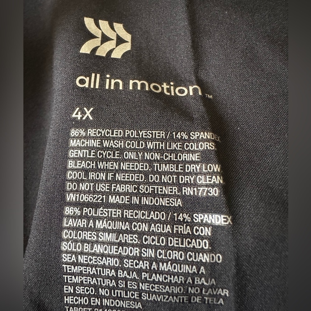 All in Motion Black Midi Activewear Dress Size 4X Women Plus - Picture 6 of 6